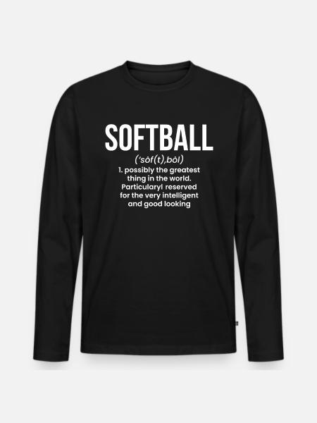 Softball Definition Shirt Geschenk - Männer Premium Bio Langarmshirt - Schwarz