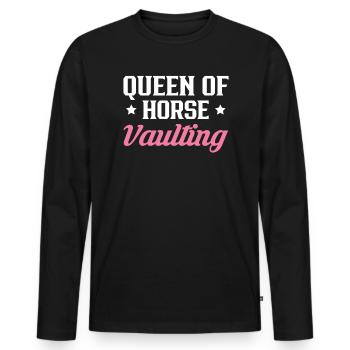 Queen Of Horse Vaulting Voltagieren Chemise - T-shirt manches longues Premium bio Homme - noir - Devant - Nico (187cm)