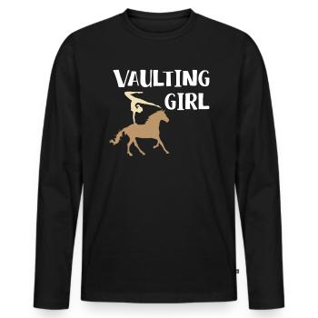 Vaulting Girl Shirt Geschenk Voltagieren - Männer Premium Bio Langarmshirt - Schwarz - Vorne - Nico (187cm)