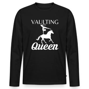 Vaulting Queen Shirt Geschenk Voltagieren - Männer Premium Bio Langarmshirt - Schwarz - Vorne - Nico (187cm)