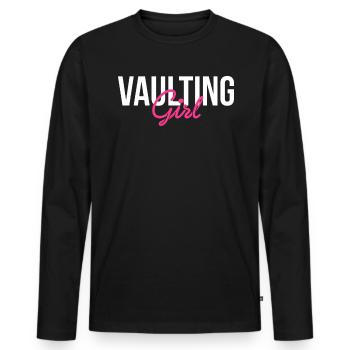 Vaulting Girl Shirt Geschenk Voltagieren - Männer Premium Bio Langarmshirt - Schwarz - Vorne - Nico (187cm)
