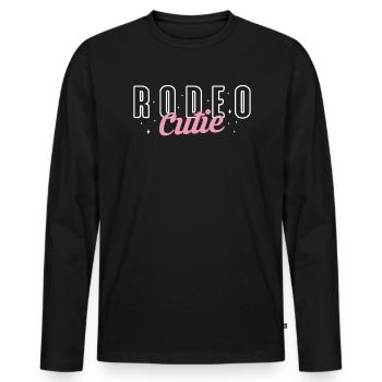 Rodeo Cutie Shirt Cadeau Pays - T-shirt manches longues Premium bio Homme - noir - Devant - Nico (187cm)