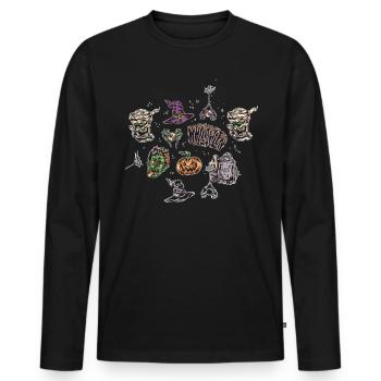 Halloween Core Aesthetic Shirt Gift - Men's Premium Organic Long Sleeve Shirt - black - Front - Nico (187cm)