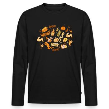 Halloween Core Aesthetic Shirt Gift - Men's Premium Organic Long Sleeve Shirt - black - Front - Nico (187cm)