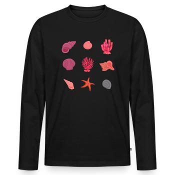 Crustacean Core Crustacean Shirt Gift - Men's Premium Organic Long Sleeve Shirt - black - Front - Nico (187cm)
