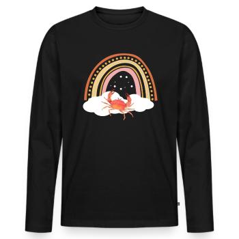 Crustacean Core Krustentiere Shirt Geschenk - Männer Premium Bio Langarmshirt - Schwarz - Vorne - Nico (187cm)