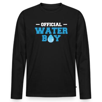 Official Waterboy Shirt Gift - Men's Premium Organic Long Sleeve Shirt - black - Front - Nico (187cm)