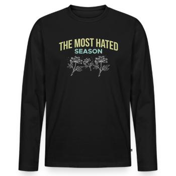 The Most Hated Season Pollen Hay Fever - Men's Premium Organic Long Sleeve Shirt - black - Front - Nico (187cm)