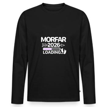 Morefar 2026 Swedish - Men's Premium Organic Long Sleeve Shirt - black - Front - Nico (187cm)