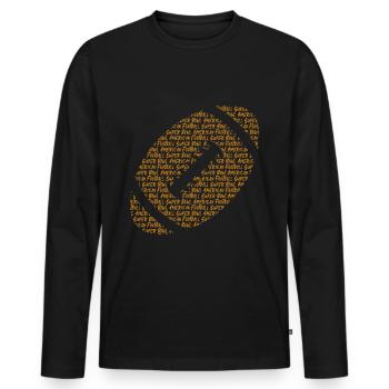 Football américain Super Bowl - T-shirt manches longues Premium bio Homme - noir - Devant - Nico (187cm)
