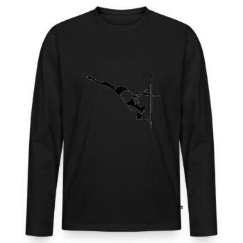 Pole Dance - Männer Premium Bio Langarmshirt - Schwarz - Vorne - Nico (187cm)