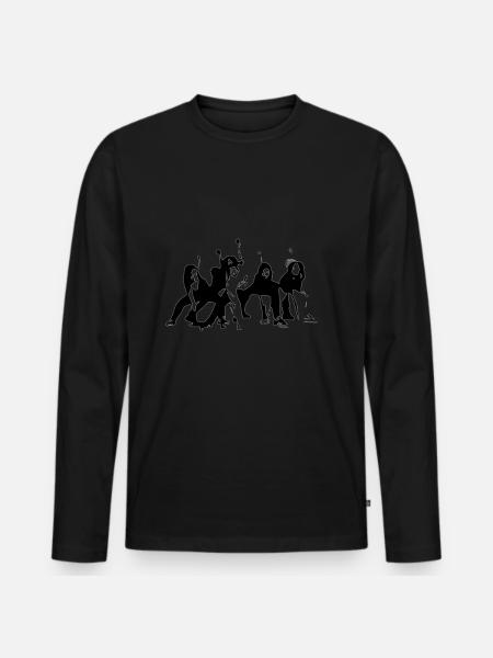 hip hop - Men's Premium Organic Long Sleeve Shirt - black