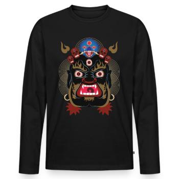 La Danse Macabre 01 - Men's Premium Organic Long Sleeve Shirt - black - Front - Nico (187cm)