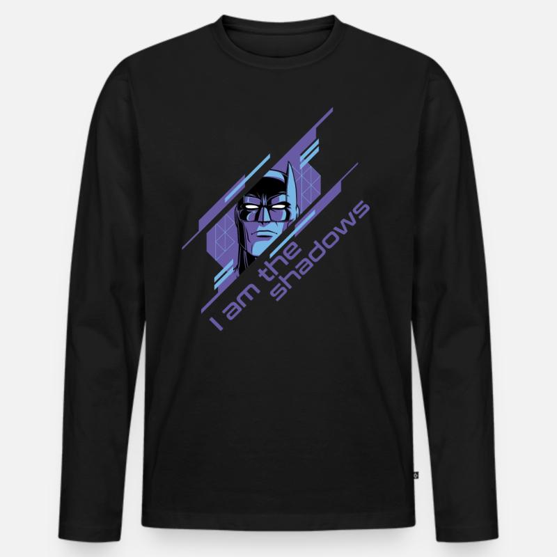 Batman I Am The Shadows - Männer Premium Bio Langarmshirt - Schwarz