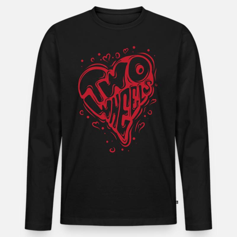 LoveTwoWheels - Männer Premium Bio Langarmshirt - Schwarz