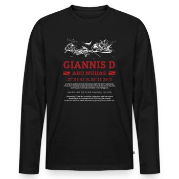 Wrack Tauchen Rotes Meer Giannes D Geschenk - Männer Premium Bio Langarmshirt - Schwarz - Vorne - Nico (187cm)