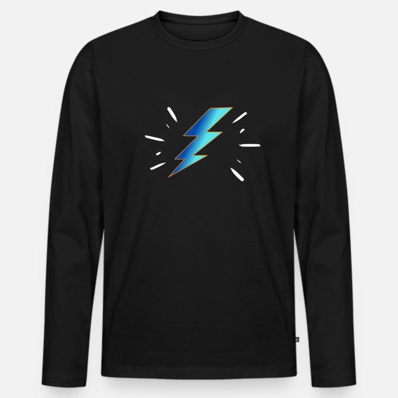 Blitzschnell - Männer Premium Bio Langarmshirt - Schwarz