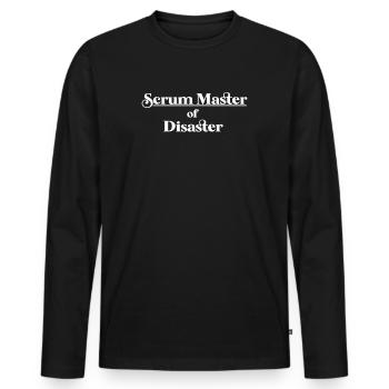 Agile - Scrum Master - T-shirt manches longues Premium bio Homme - noir - Devant - Nico (187cm)
