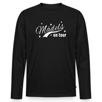 Mädels on Tour - Männer Premium Bio Langarmshirt - Schwarz - Vorne - Nico (187cm)