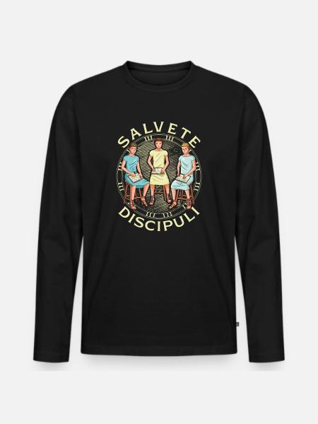 Les élèves en cours romains - profs de latin - T-shirt manches longues Premium bio Homme - noir