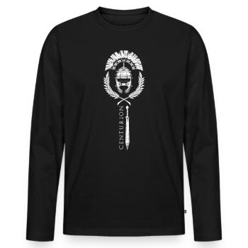 Centurion romain - Centurion - T-shirt manches longues Premium bio Homme - noir - Devant - Nico (187cm)