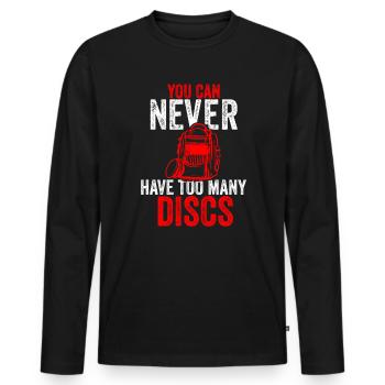 Disc Golf Lustiger Discgolf Spruch Discgolfer - Männer Premium Bio Langarmshirt - Schwarz - Vorne - Nico (187cm)