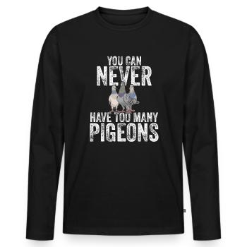 Pigeon fanciers pigeons pigeons - Men's Premium Organic Long Sleeve Shirt - black - Front - Nico (187cm)