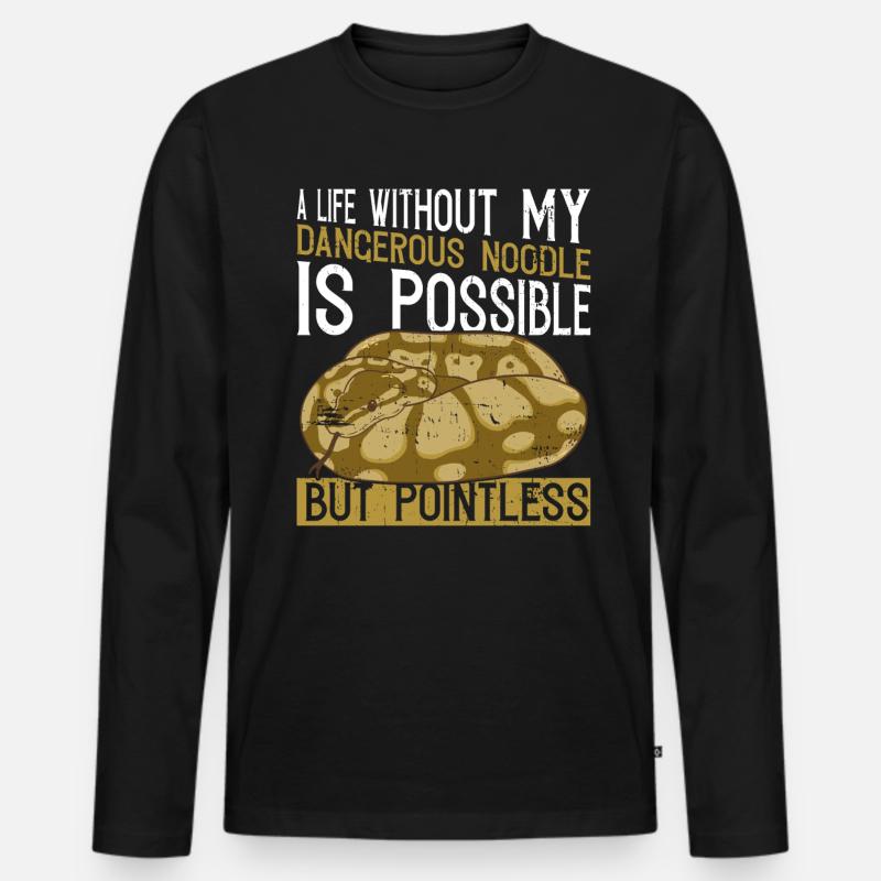 Banane Ballpython Königspython Männer Premium Bio Langarmshirt