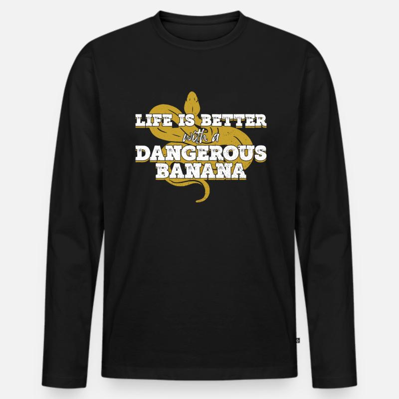 Bananenkugel Python Königspython - Männer Premium Bio Langarmshirt - Schwarz