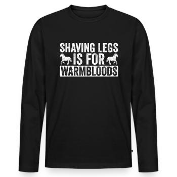 Clydesdale Pferderasse - Männer Premium Bio Langarmshirt - Schwarz - Vorne - Nico (187cm)