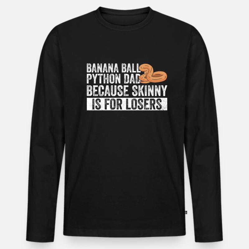 Königspython Bananenkugel Python - Männer Premium Bio Langarmshirt - Schwarz