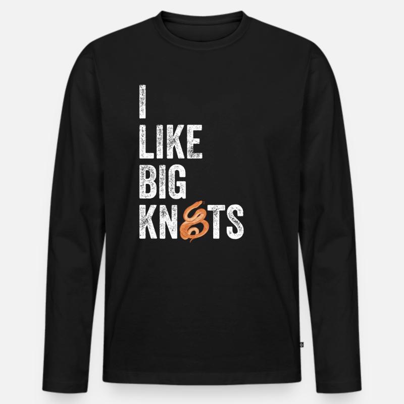 Königspython Ball Python - Men's Premium Organic Long Sleeve Shirt - black