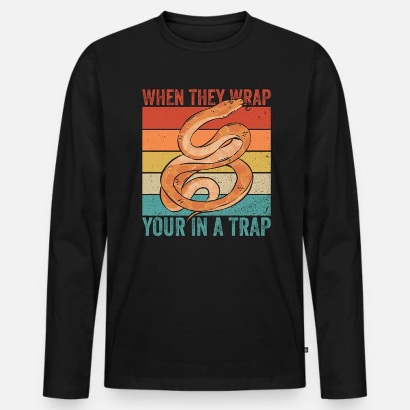 Königspython Bananenkugel Python - Männer Premium Bio Langarmshirt - Schwarz