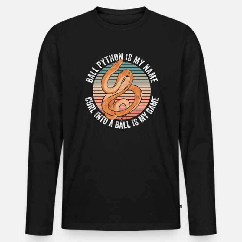 Königspython Bananenkugel Python - Männer Premium Bio Langarmshirt - Schwarz