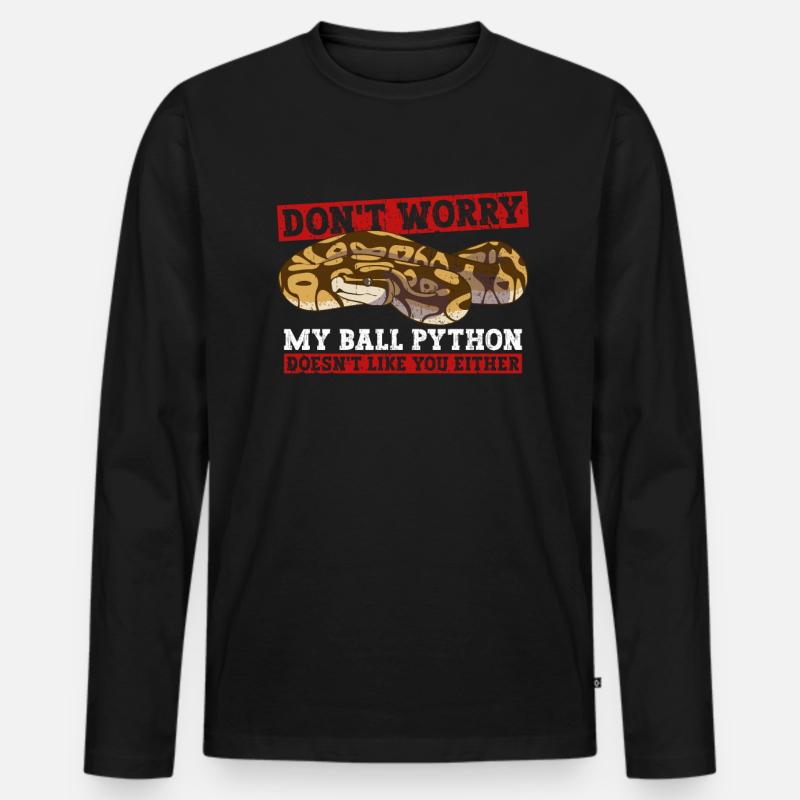 Königspython Banana Ball Python - Men's Premium Organic Long Sleeve Shirt - black