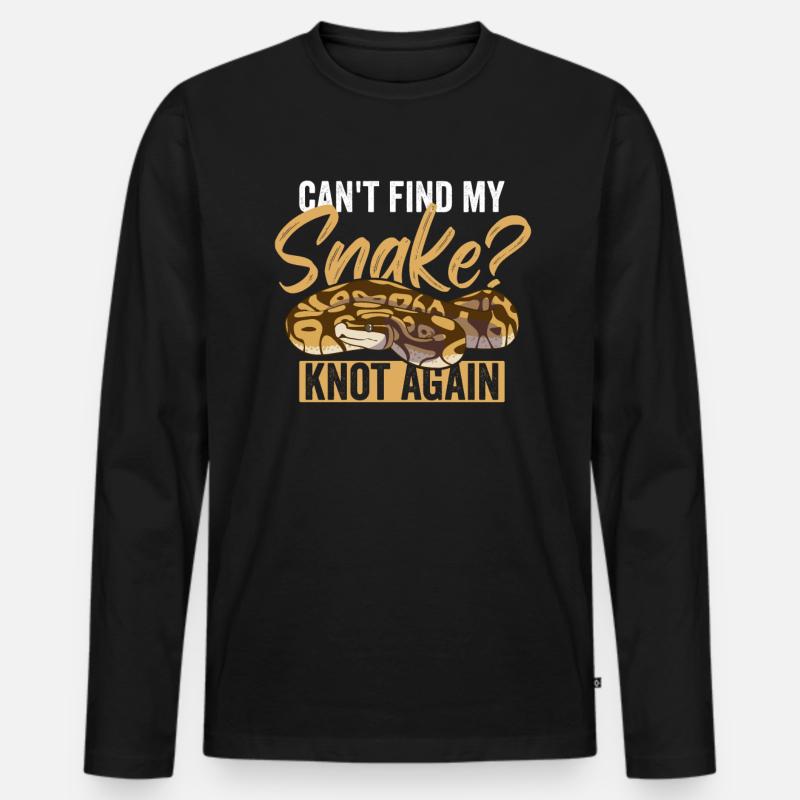 Königspython Ball Python - Männer Premium Bio Langarmshirt - Schwarz