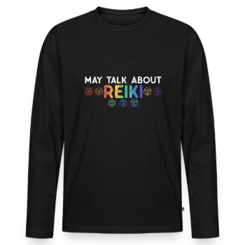 Reiki Ppraktiker Und Ganzheitliches Reiki - Männer Premium Bio Langarmshirt - Schwarz - Vorne - Nico (187cm)