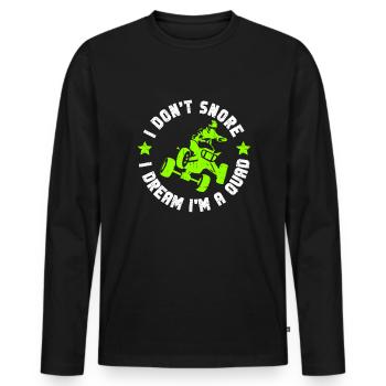 Quad Quadfahrer - Männer Premium Bio Langarmshirt - Schwarz - Vorne - Nico (187cm)
