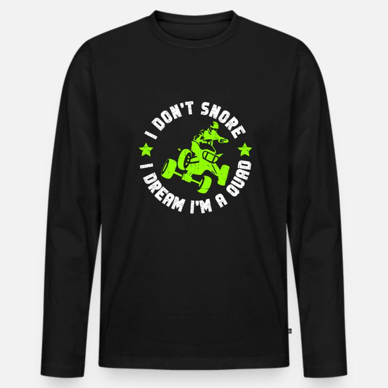 Quad Quadfahrer - Männer Premium Bio Langarmshirt - Schwarz
