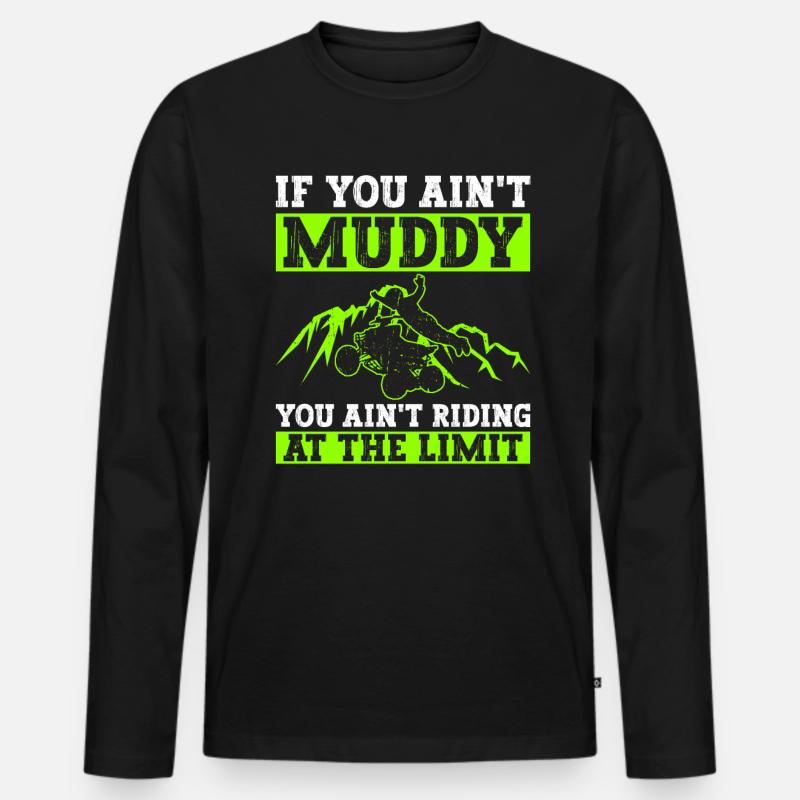 Quadfahren - Männer Premium Bio Langarmshirt - Schwarz