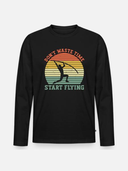 Stabhochsprung Stabhochspringen - Men's Premium Organic Long Sleeve Shirt - black