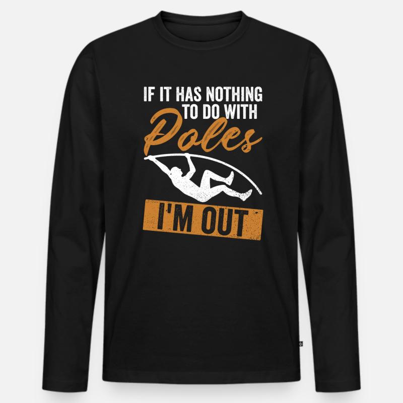 Stabhochsprung Stabhochspringen - Männer Premium Bio Langarmshirt - Schwarz