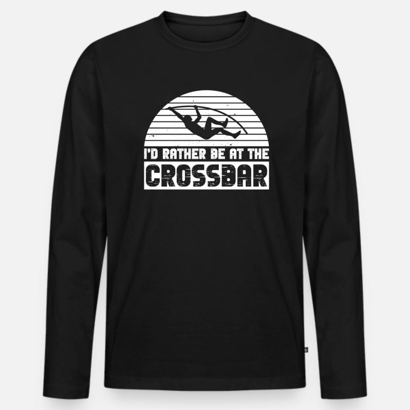 Stabhochspringen - Männer Premium Bio Langarmshirt - Schwarz
