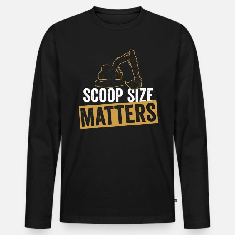 Baggerfahrer Bagger Sandbagger - Männer Premium Bio Langarmshirt - Schwarz