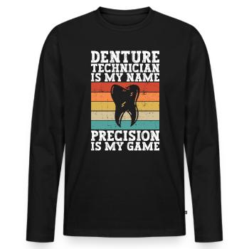 Zahntechniker Und Zahntechniker - Männer Premium Bio Langarmshirt - Schwarz - Vorne - Nico (187cm)