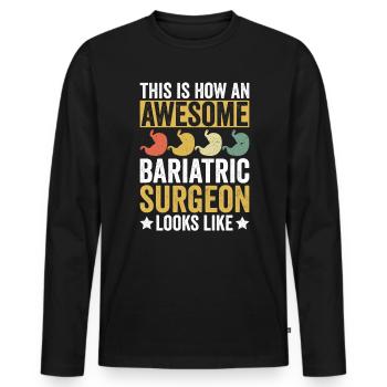 Magenchirurg Chirurg - T-shirt manches longues Premium bio Homme - noir - Devant - Nico (187cm)