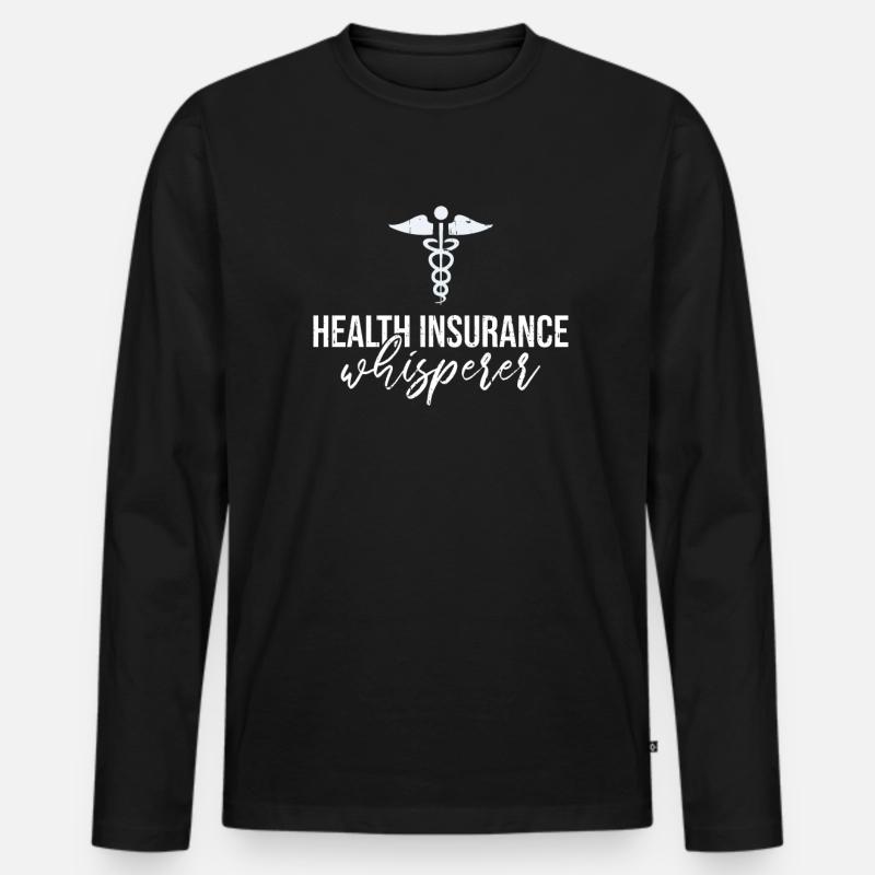 Versicherungsagentendesign Für - Männer Premium Bio Langarmshirt - Schwarz