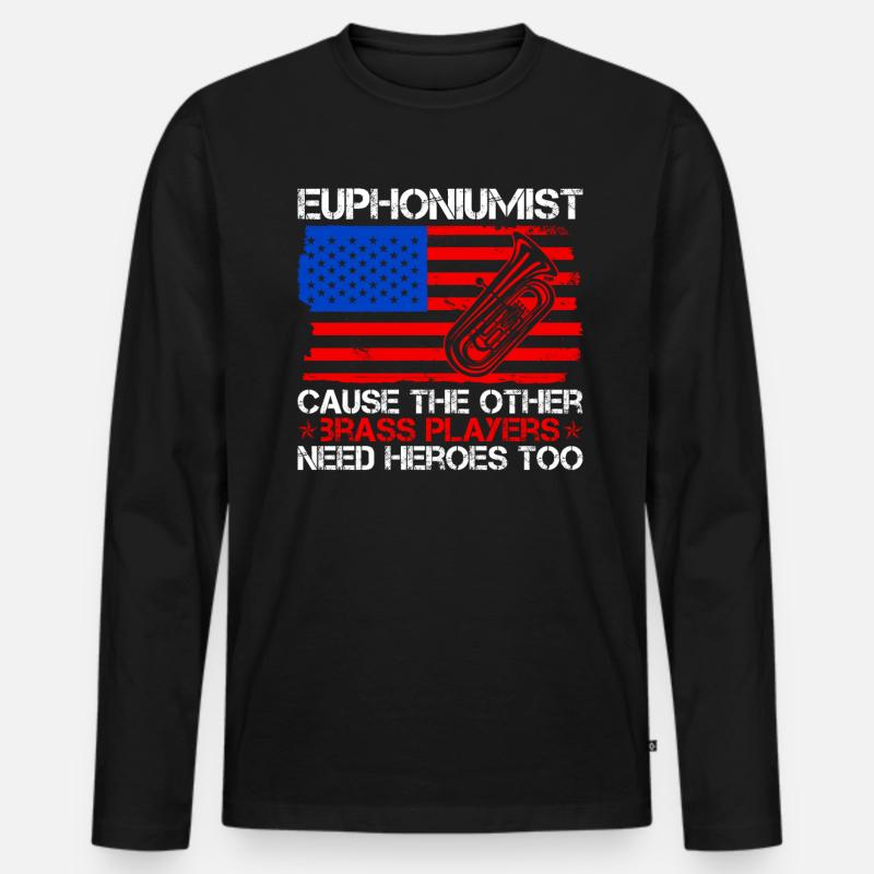 Euphoniumist Design Für Euphonium - Männer Premium Bio Langarmshirt - Schwarz