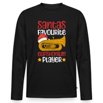 Euphonium-weihnachtsentwurf Für - T-shirt manches longues Premium bio Homme - noir - Devant - Nico (187cm)