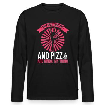 Baton Twirler Design Für Majorette Cheerleader - Männer Premium Bio Langarmshirt - Schwarz - Vorne - Nico (187cm)